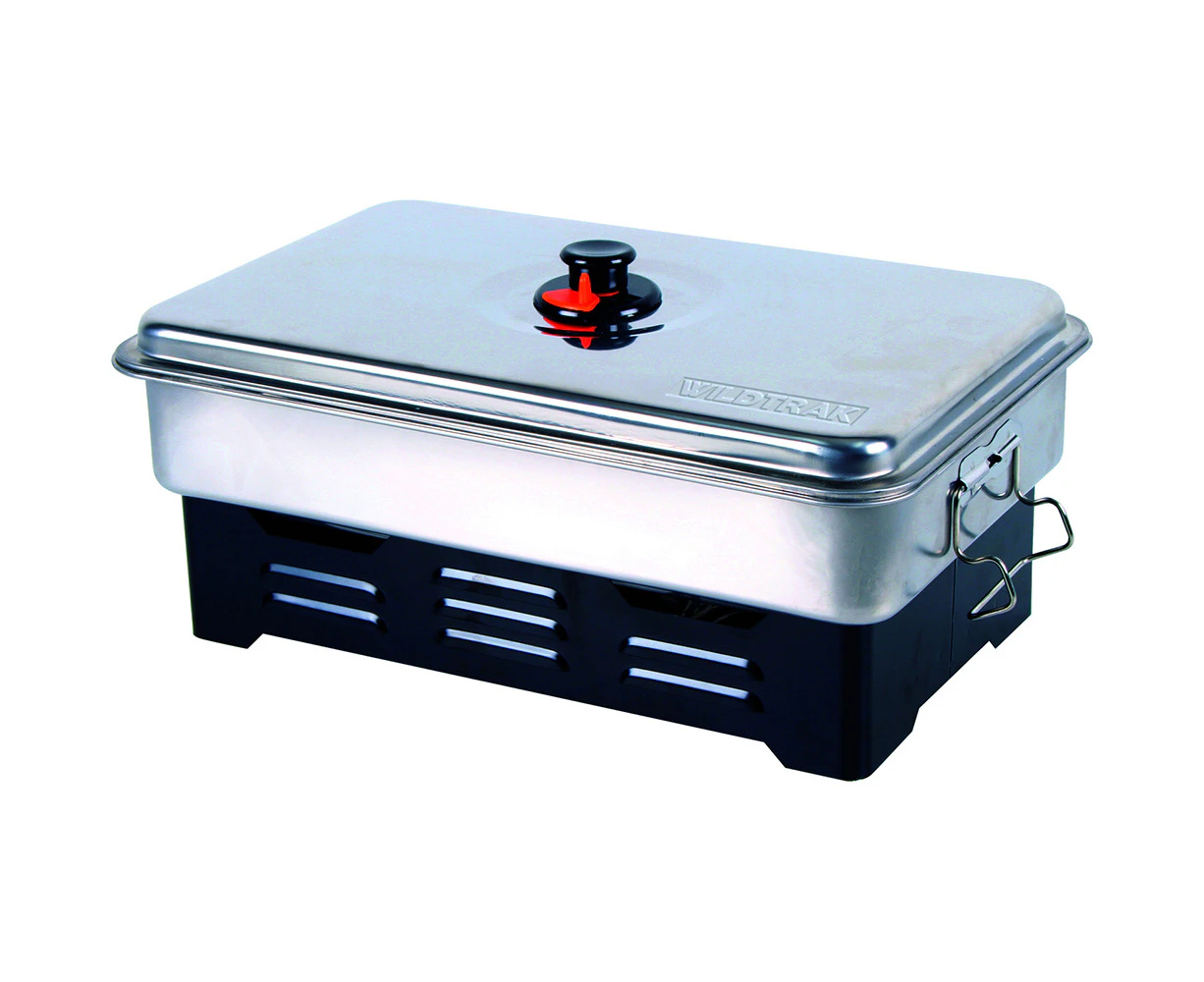 Wildtrak 2.5L Stainless Steel Deluxe 2-Burner Smoker Camping Cookware Silver