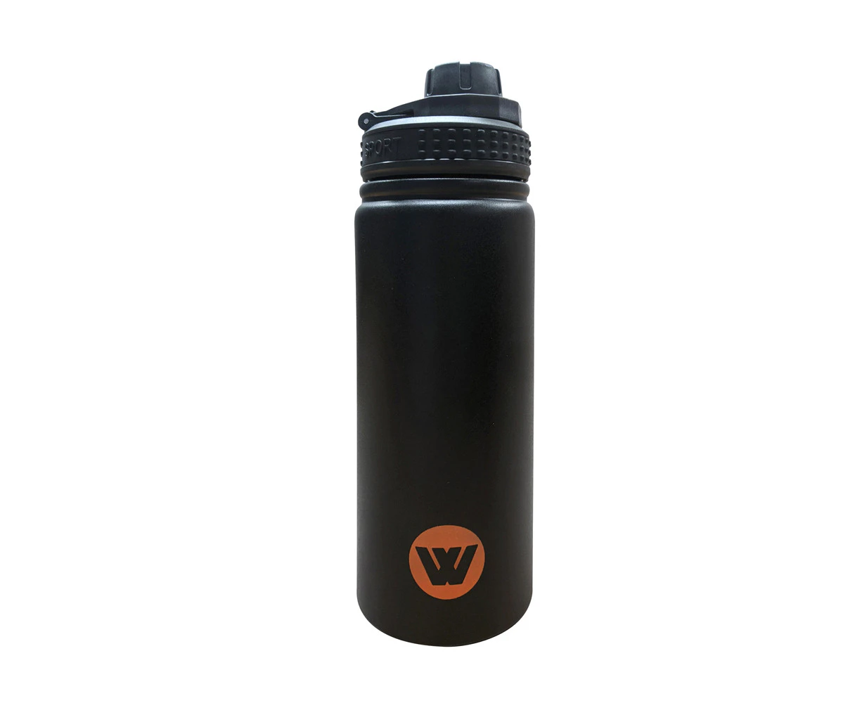 Wildtrak 500ml Insulated Drink Metal Bottle Double Wall Drinking Container Black