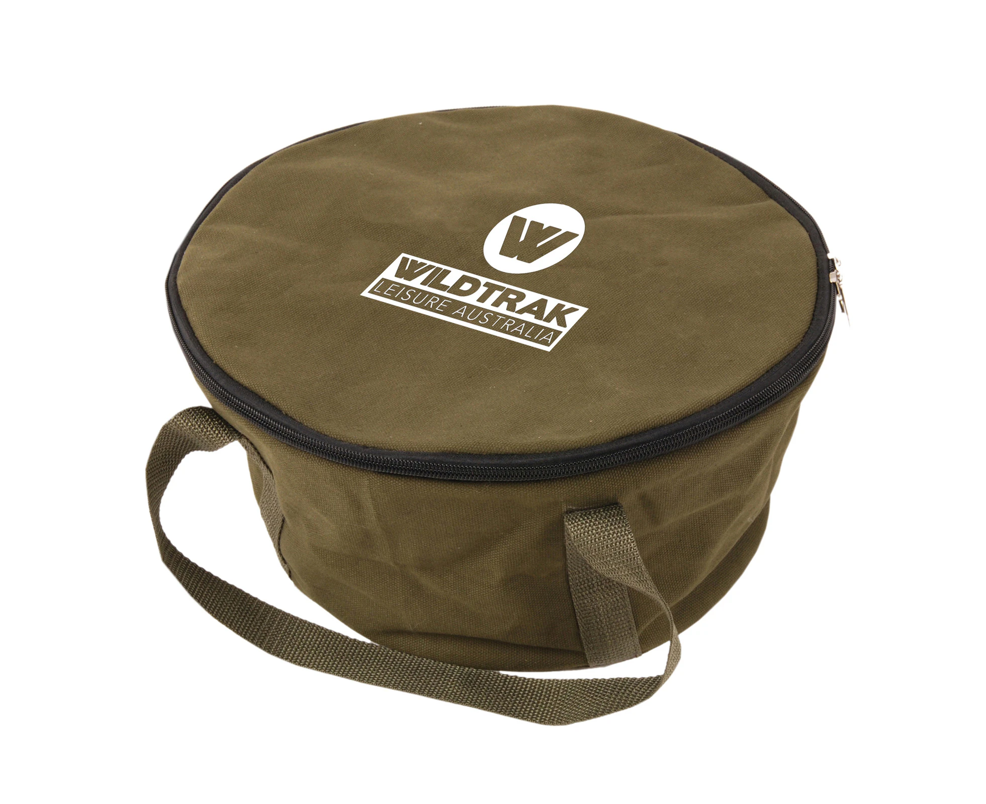 Wildtrak 4.5qt/30cm Canvas Bag Carry Storage Container For Camp Oven Pot Green