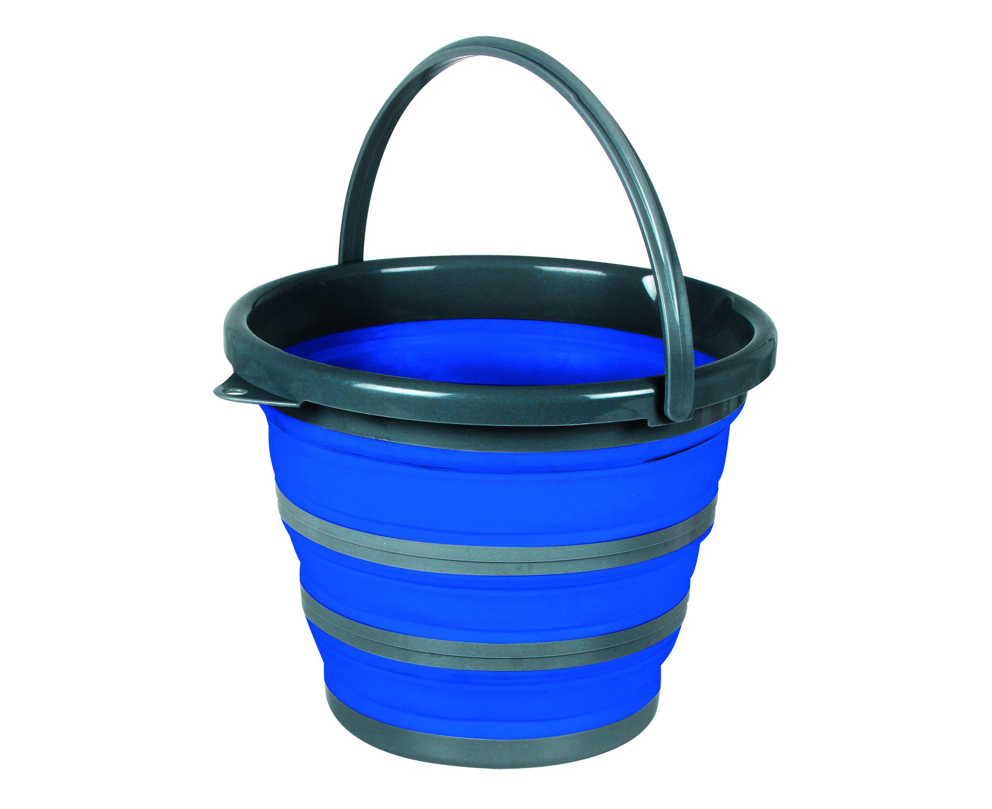 Wildtrak Expanda Compact Foldable 10L/35cm Bucket Storage Camping Container Blue