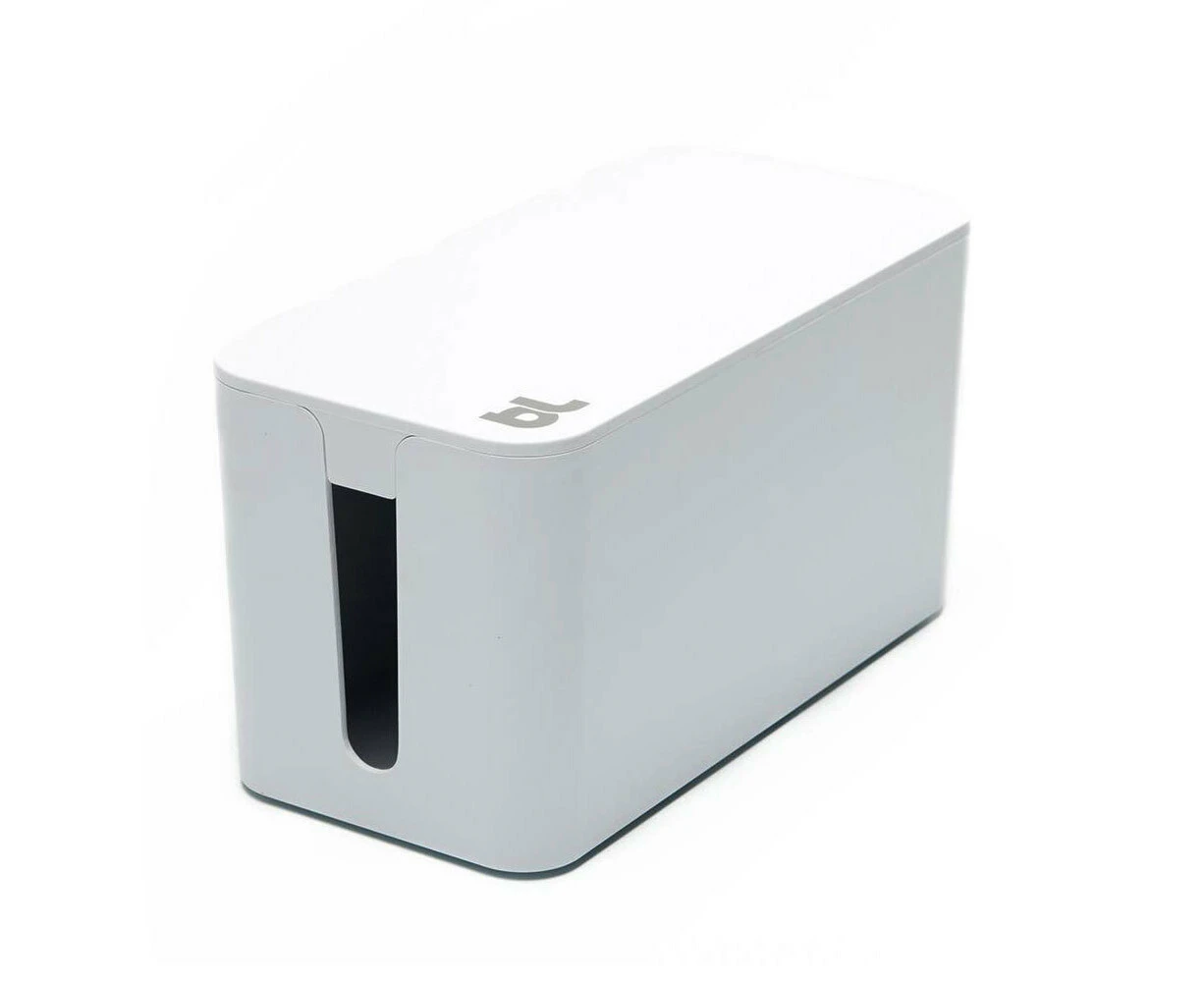 Blue Lounge Mini Cable Box Cord/Wire/Power Plug Socket Organiser/Storage White