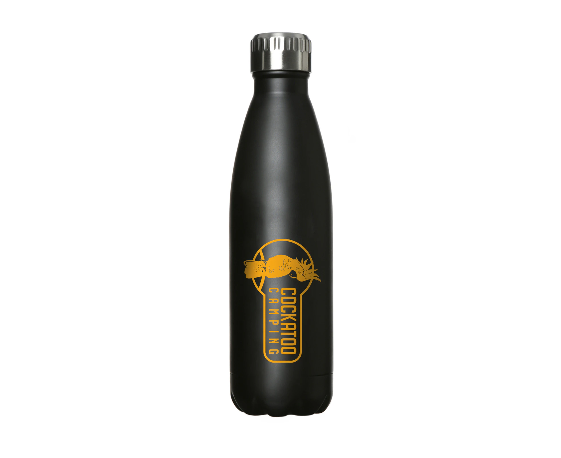 Cockatoo Camping 500ml Stainless Steel Drink Bottle Travel Water Container Black