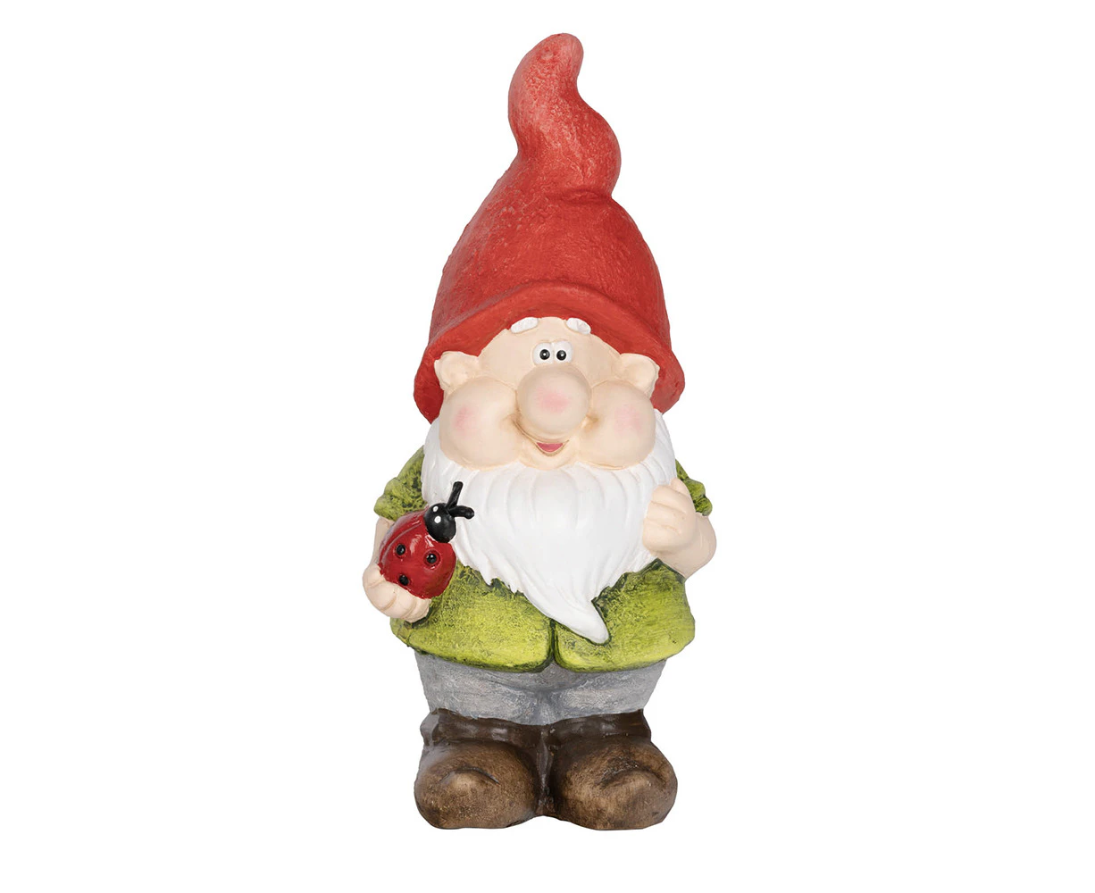 Northcote Pottery Gnome Home Decorative Garden Decor Red Hat With Ladybug 28cm