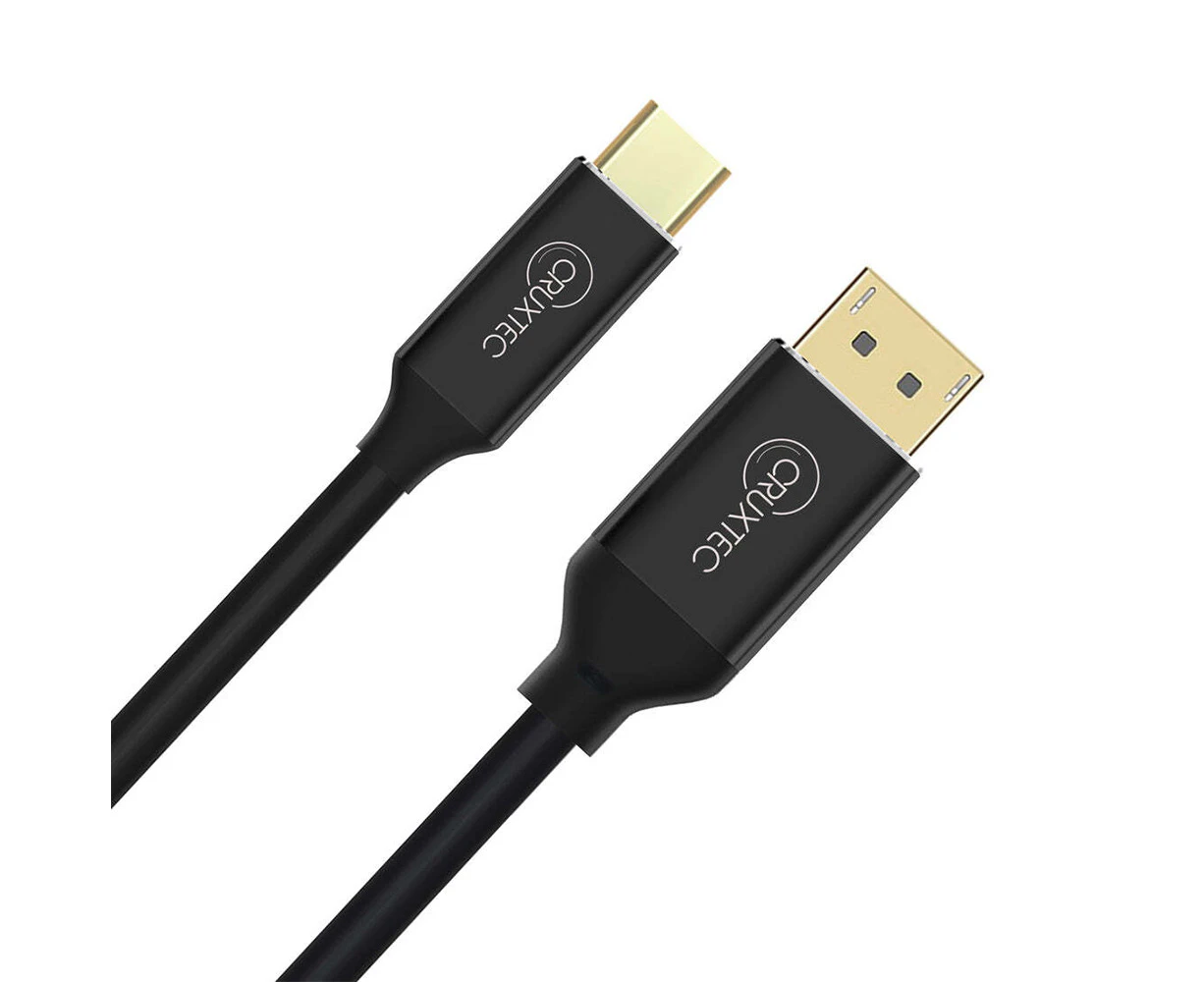 Cruxtec 4K/120Hz USB-Type C Male to Displayport V1.4 Male 3m Cable 8K/60Hz Black