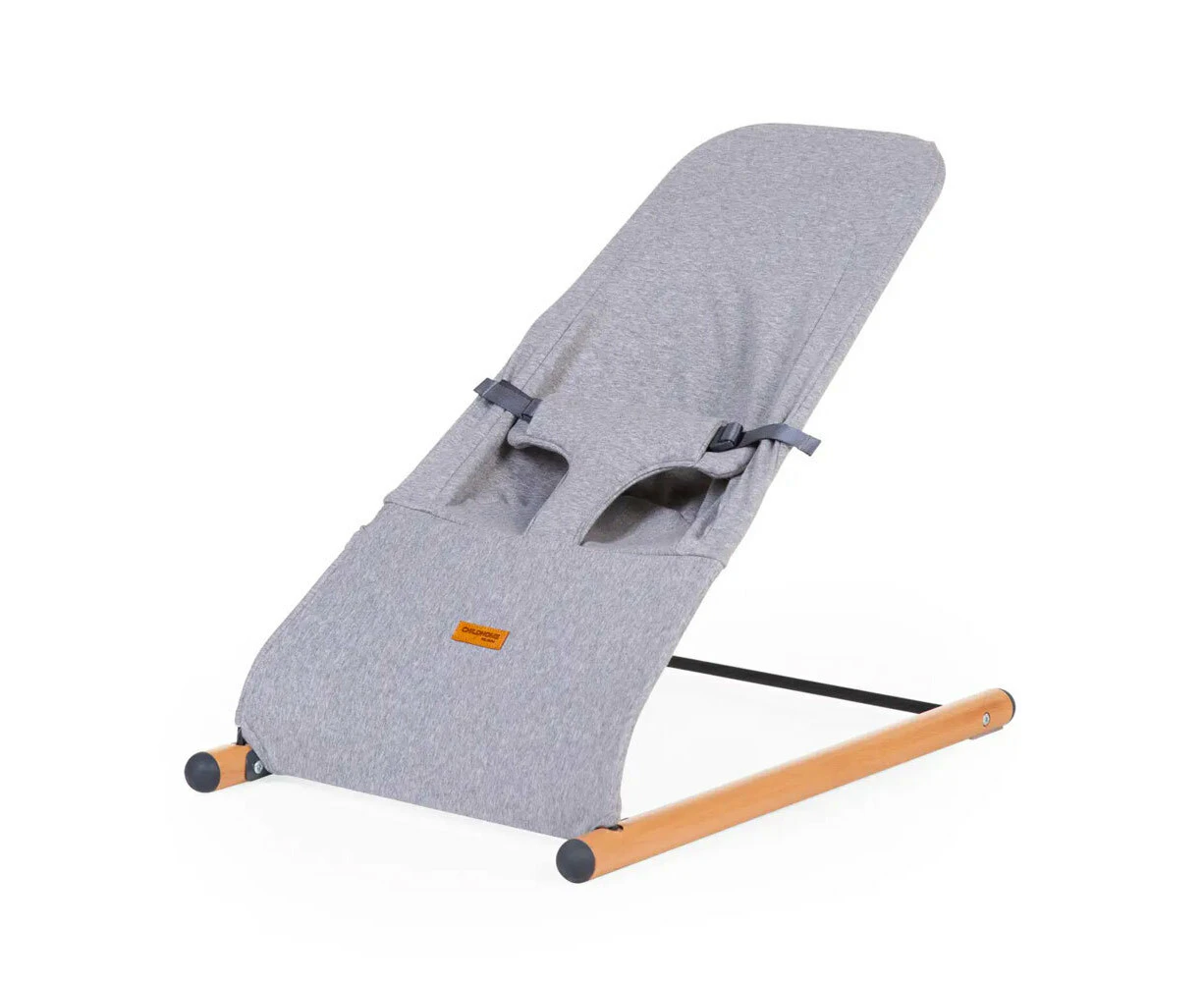 Childhome Evolux Comfy Padded Baby Rocker/Bouncer - Natural & Jersey Grey