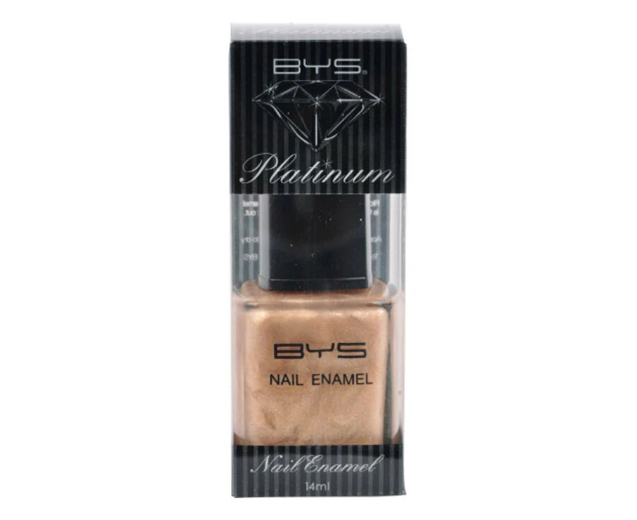 BYS Platinum Gold Lustre Nail Polish Enamel Lacquer Gloss Lasting Quick Dry 14ml