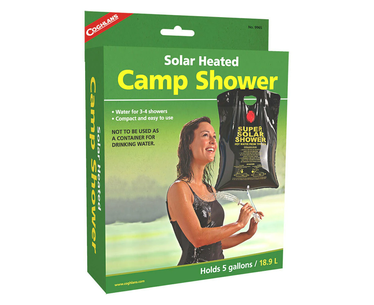 Coghlans 18.9L Super Solar Heated Camp Shower Bladder Camping/Hiking Outdoor