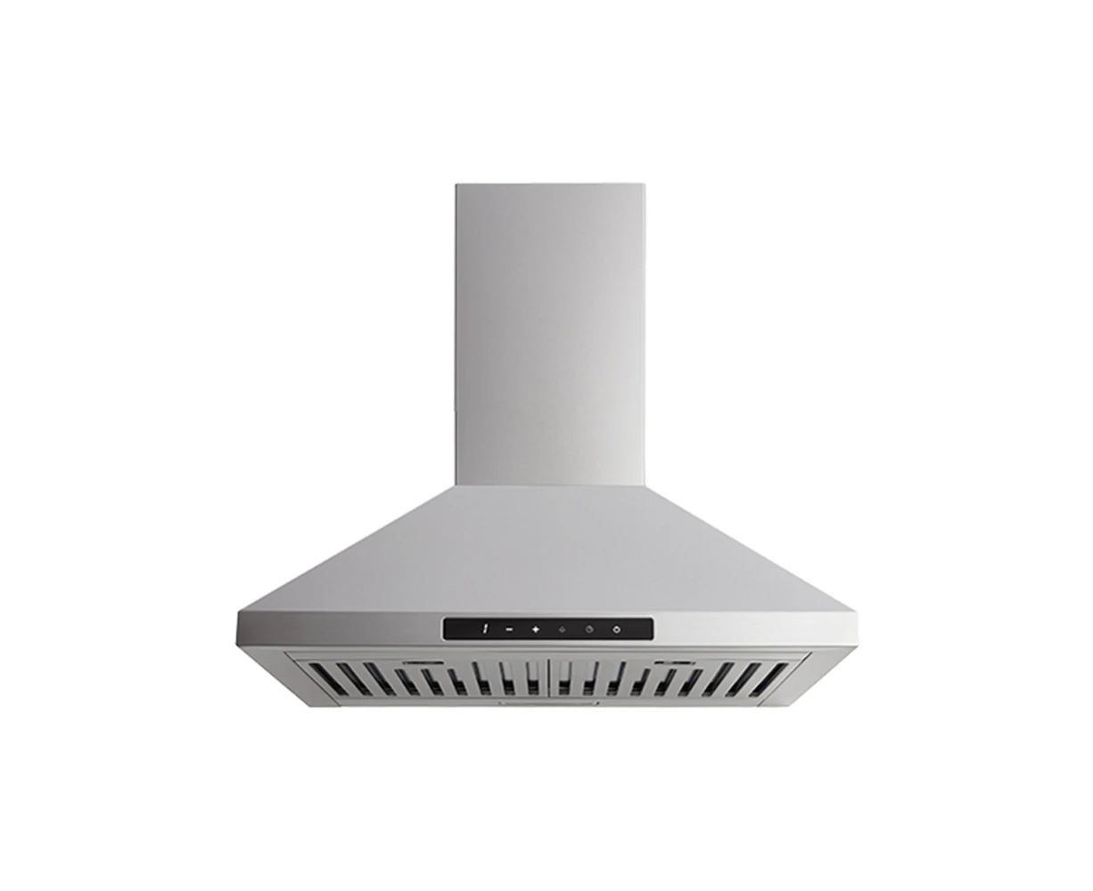 Euromaid 60cm Pyramid Canopy Rangehood 700m3/h Stainless Steel Exhaust Silver