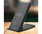 Crest 15w Wireless Qi Smartphone Charging Stand w/Quick Charge 3.0A Wall Charger