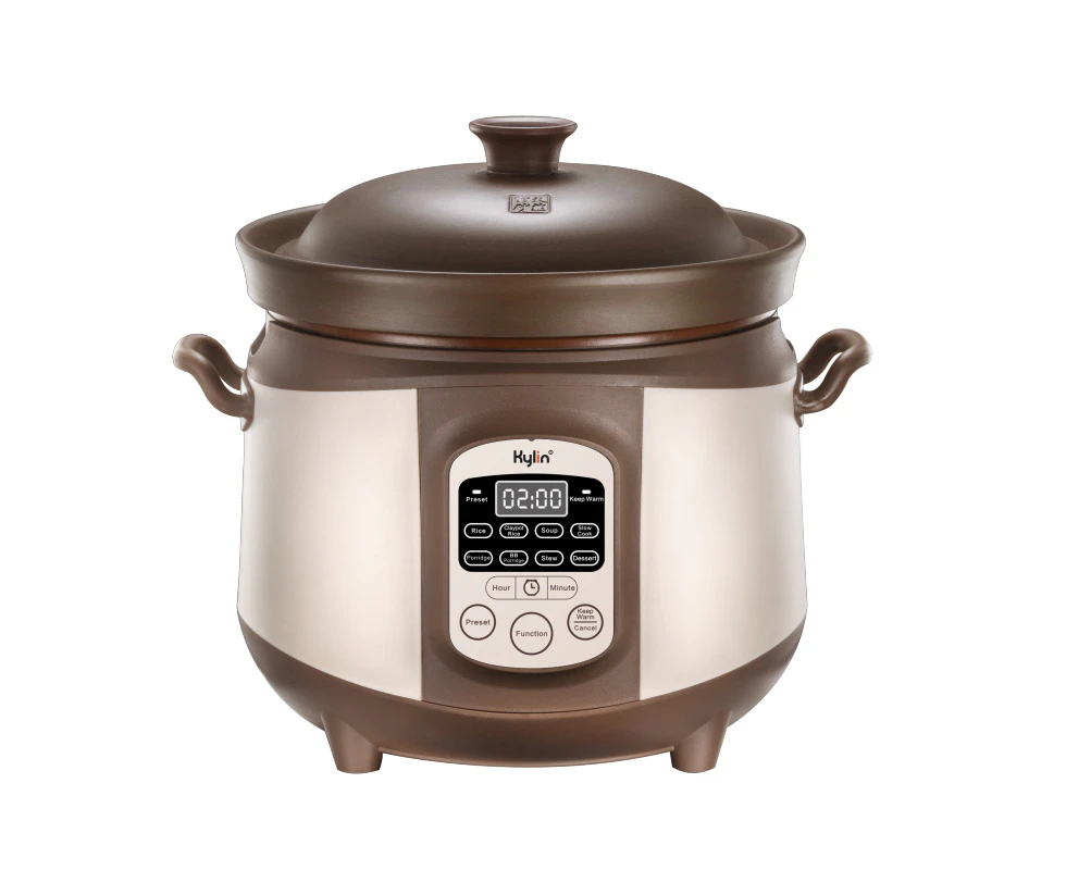 Kylin Electric Purple Clay Pot Slow Cooker 4L - K2022