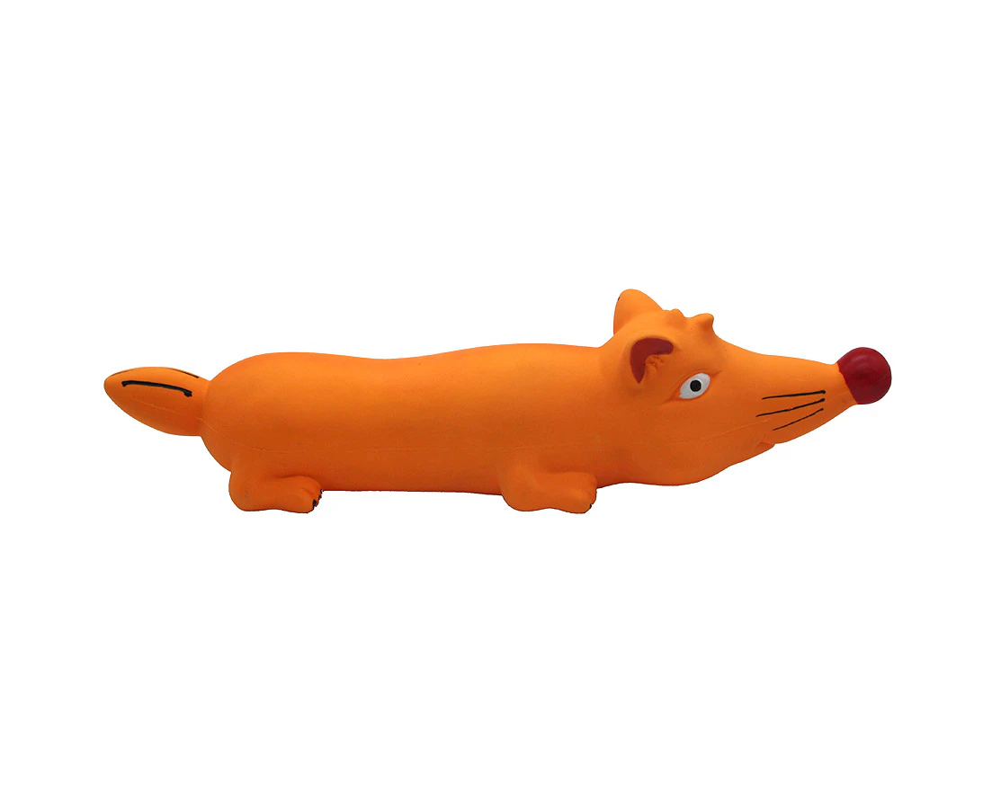 Paw Play Durable Latex Fox Funny Squeaking Interactive Dog Puppy Play Toy 25cm