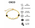 CKCO- PVD 18K Gold Plated Magic Heart Medley Bracelet - Golden