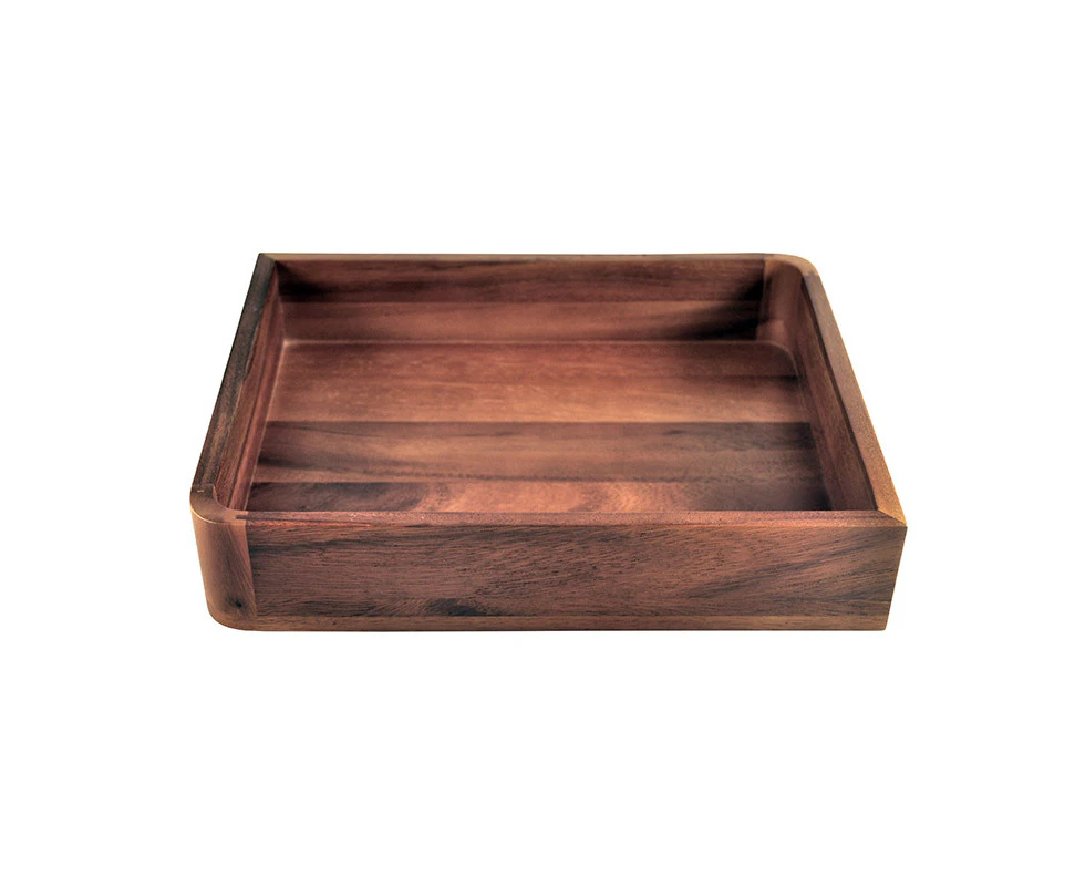 222 Fifth Acacia Wood 25.4cm Rectangle Salad Bowl Snack/Chips Container Brown