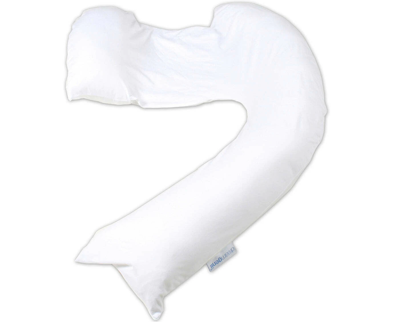 Dreamgenii Pregnancy Support & Breastfeeding Pillow - White Cotton Jersey