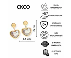 CKCO- PVD 18K Gold Plated Cupid's Whisper Earrings - Golden