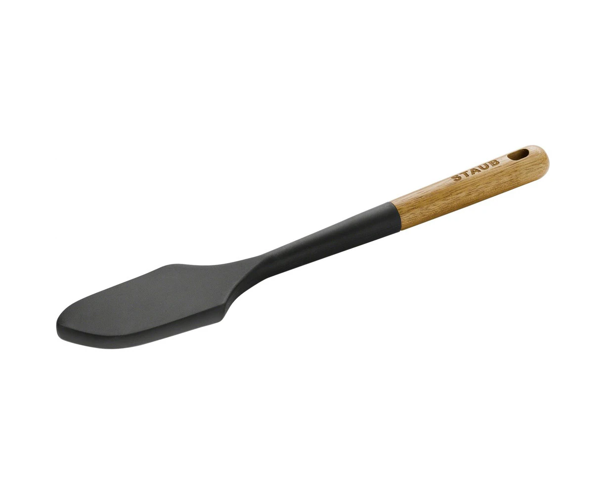 Staub 31cm Silicone Pastry Scraper w/ Wood Handle Cooking/Baking Utensil Brown