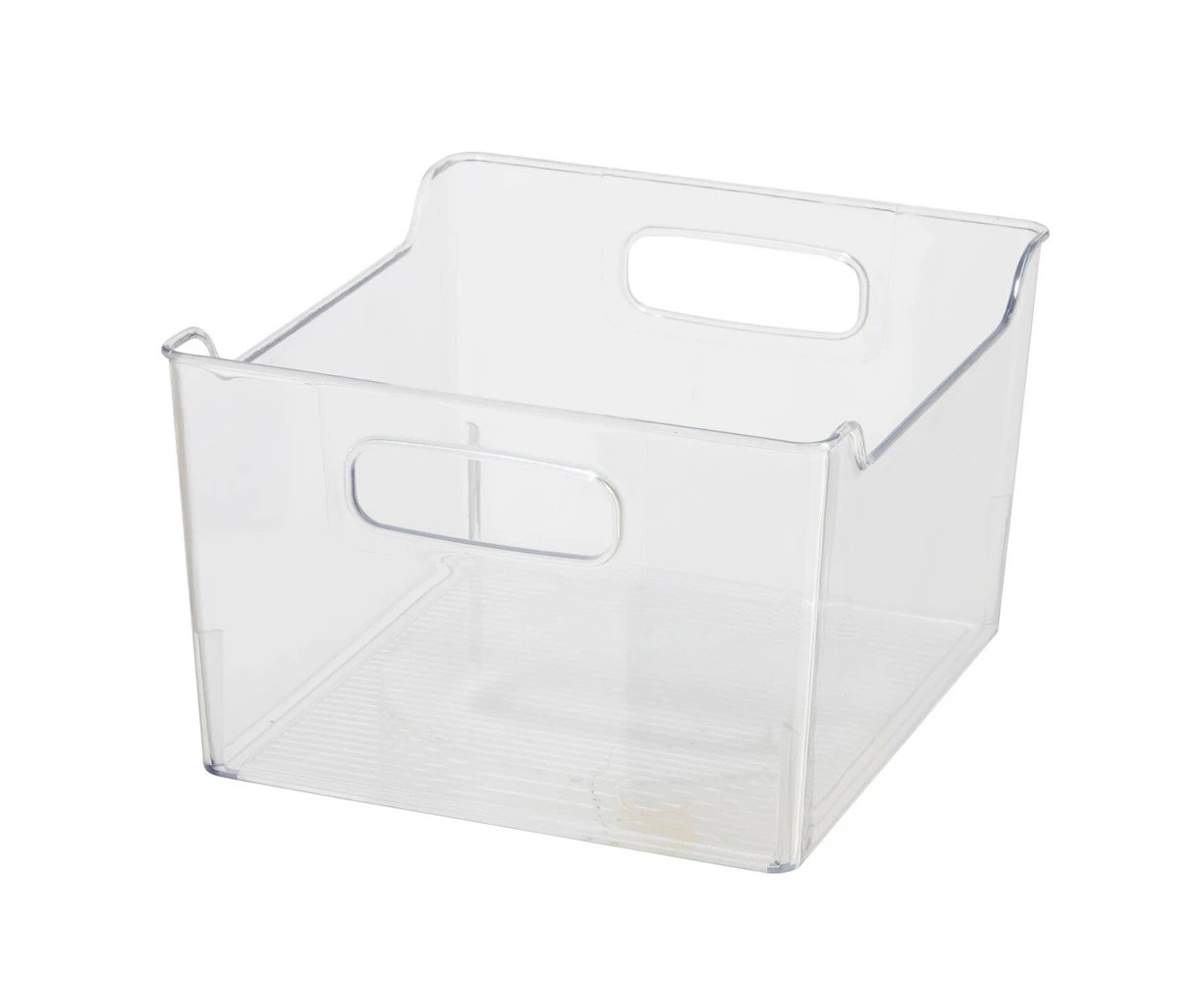 Oggi 25cm Tall Storage Bin Home/Kitchen Food/Snack Organiser w/ Handles Clear