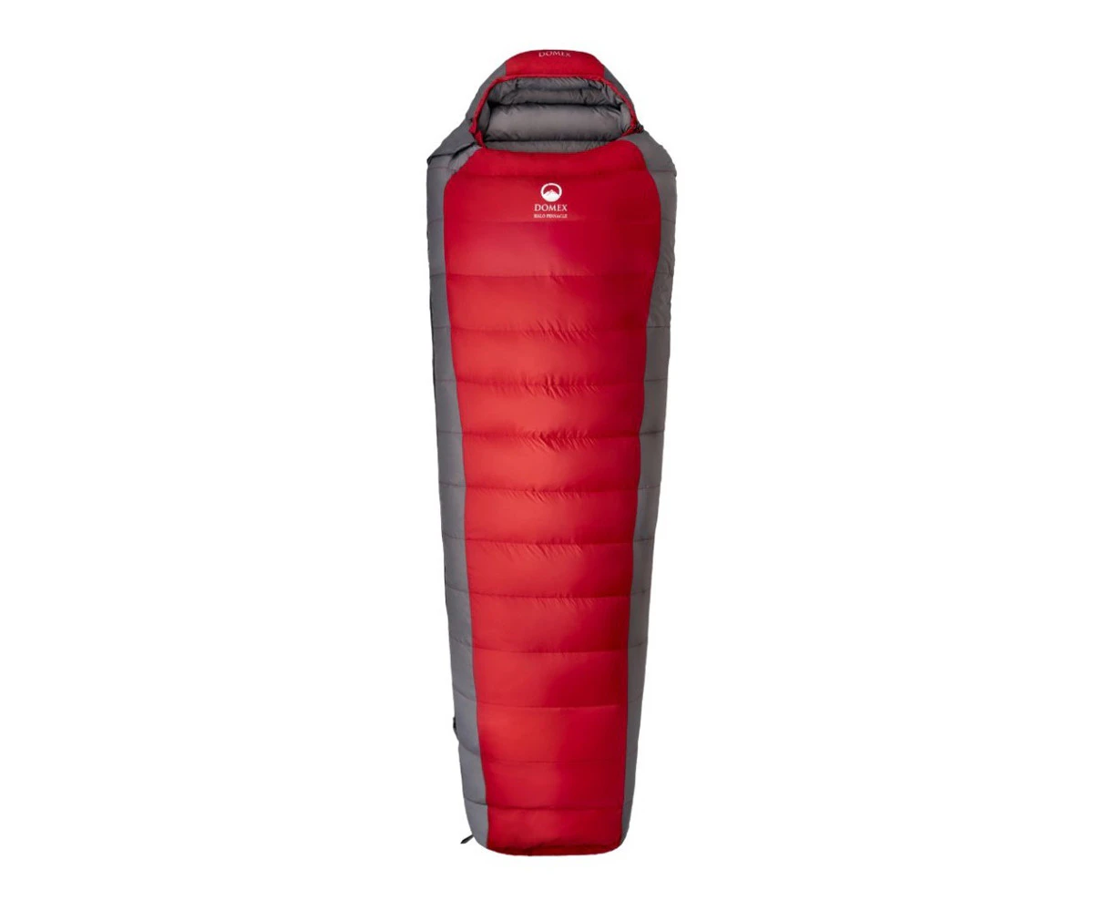 Domex Halo Pinnacle -17C Down Filling Cold Condition Sleeping Bag Red/Charcoal