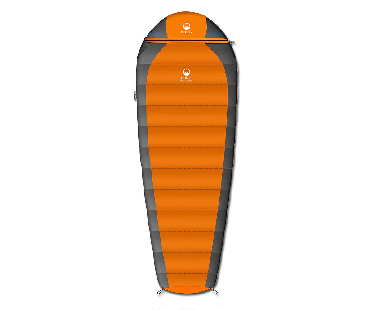 Domex Halo -3°C Superlight 210cm Sleeping Bag Down Sleep Camping Hiking Orange