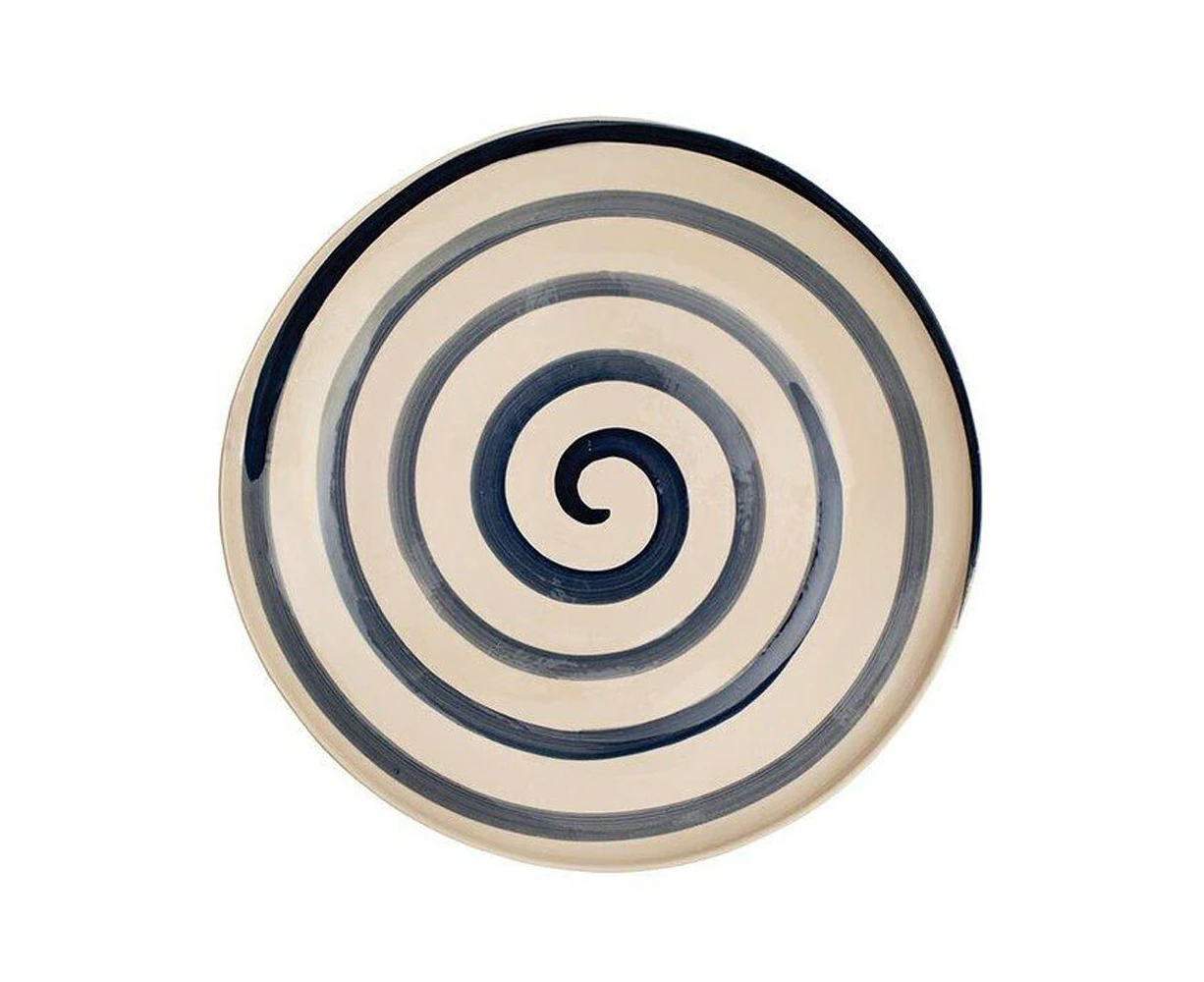 Da Terra New York Ceramic Geometric Dining Platter/Plate Serveware 36x4cm Cream