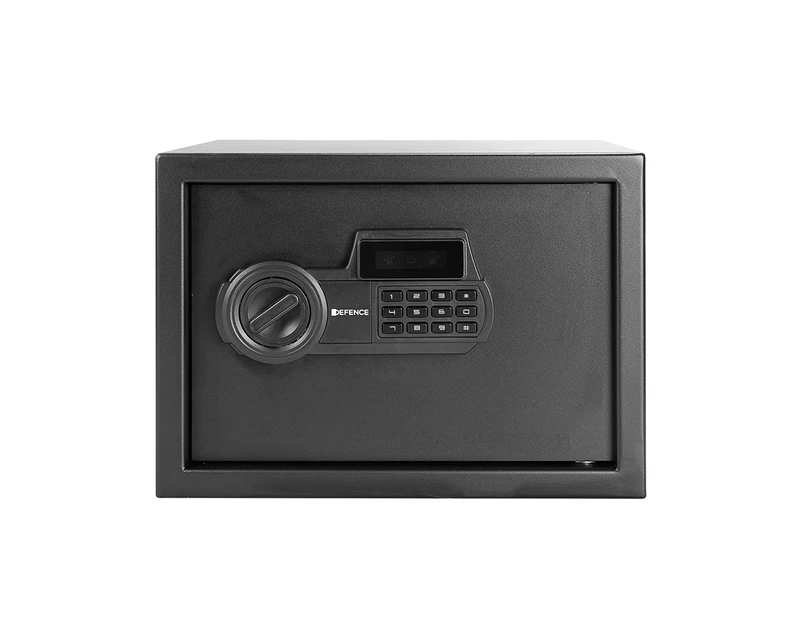 Defence Home Digital Code Security Safe w/Removable Shelf 250x350x250mm - Black