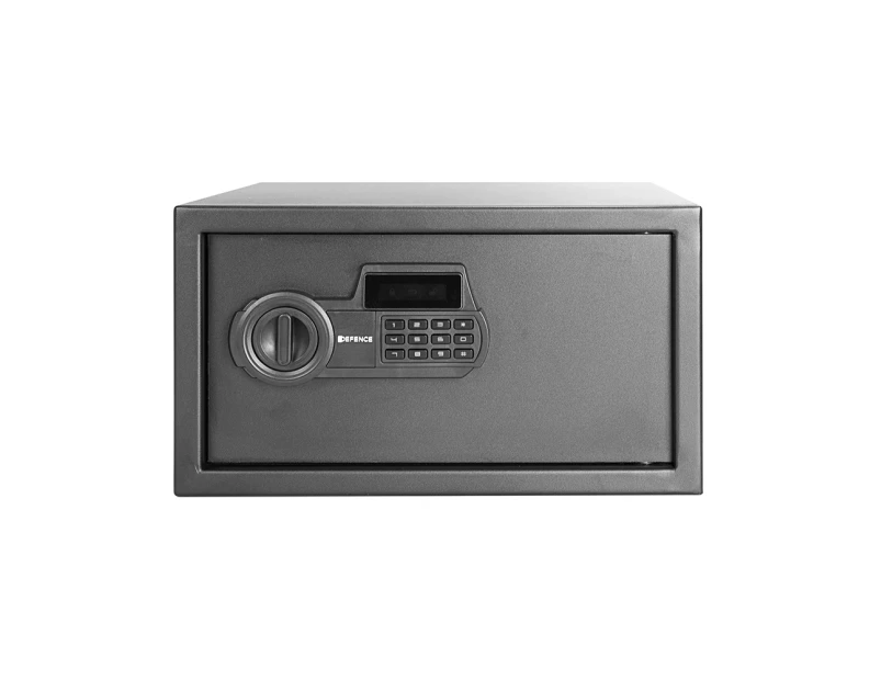 Defence Home Digital Code Security Safe w/Removable Shelf 229x405x335mm - Black