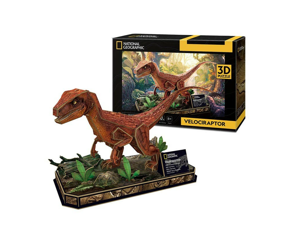 National Geographic Velociraptor 63-Piece 3D Puzzle