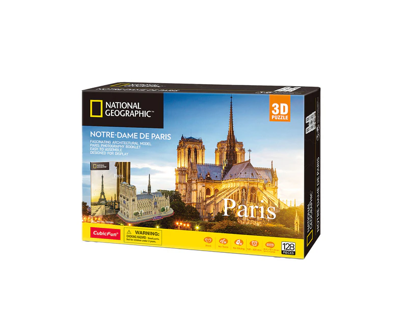 National Geographic Paris: Notre-Dame de Paris 128-Piece 3D Puzzle