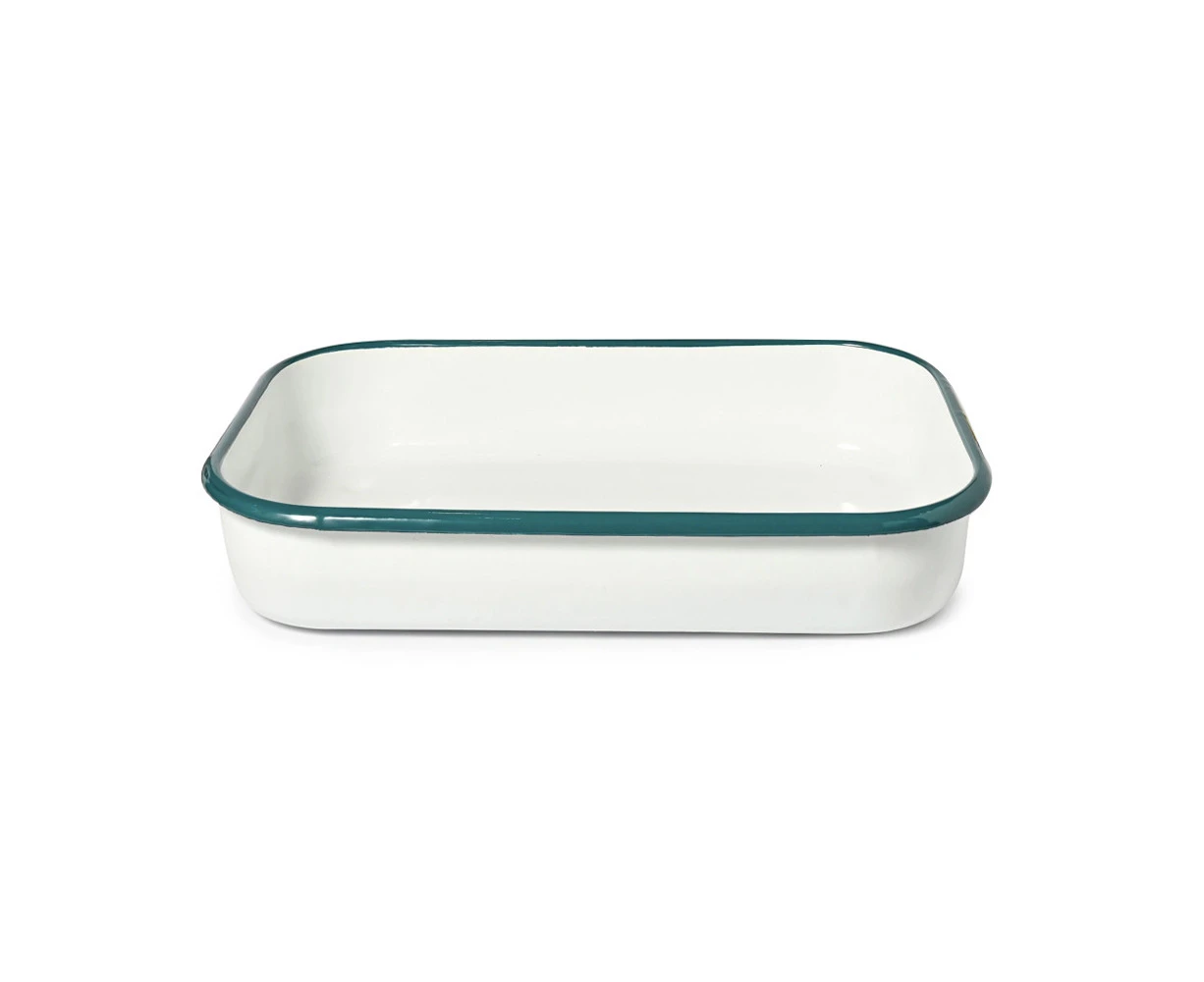 Classica St Clare 36x25cm Enamel Baking Dish Rectangle Cooking Bakeware White