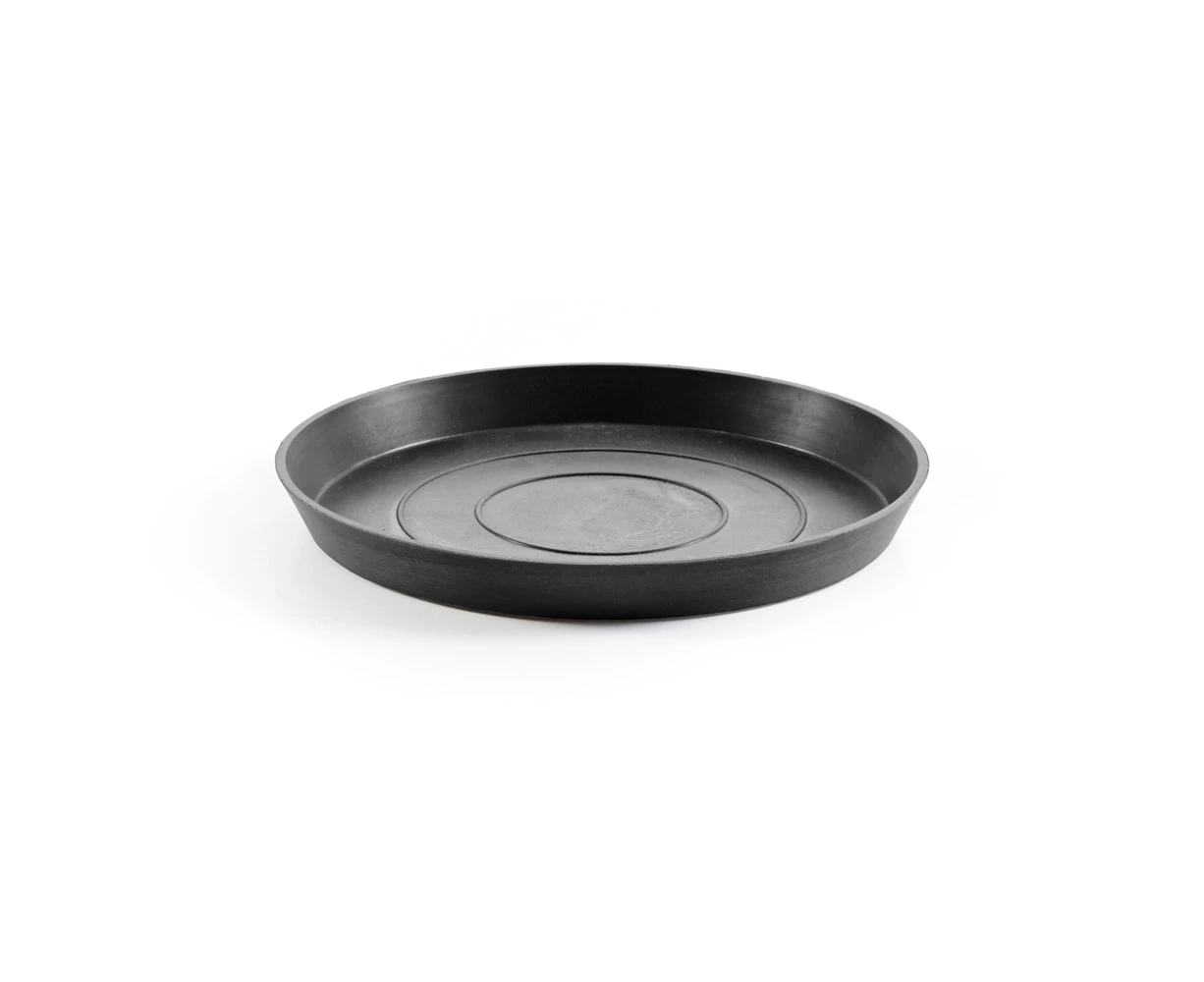 Ecopots Plant Pot Saucer Round 36.5 Dark Grey 36.5x3.5cm Home Indoor/Outdoor