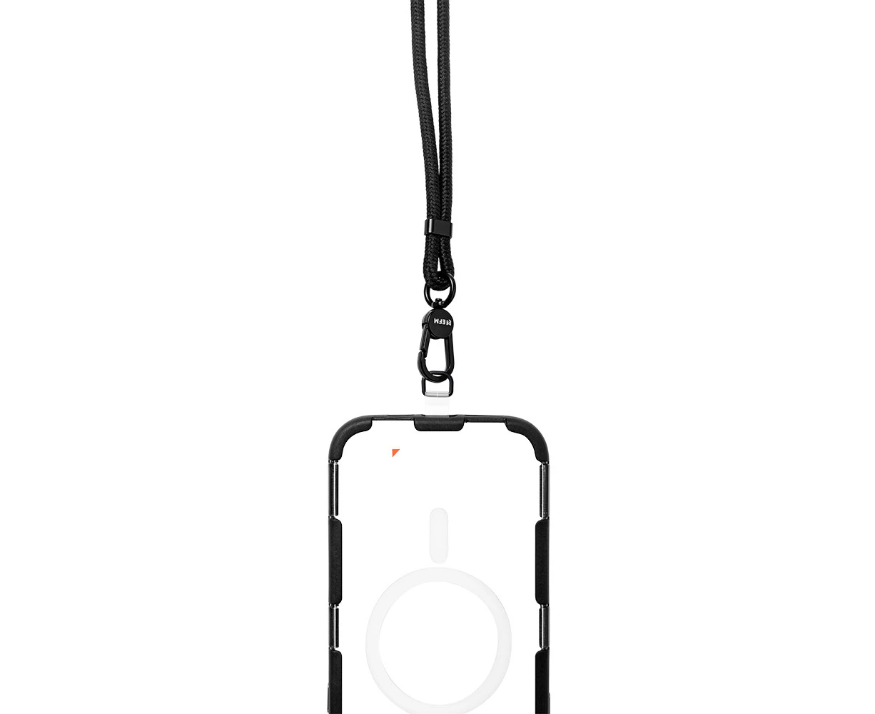 EFM Universal Lanyard Mobile Strap Phone Accessory Neck Strap/Charm Solid Black