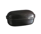 Emile Henry Art 31cm Ceramic Bread Baker Dish Mould Oven Baking Tray Charcoal