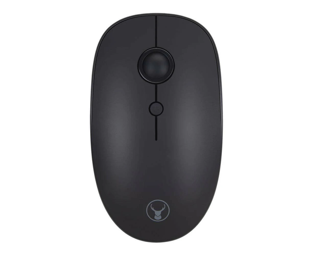 Bonelk Wireless Round Scroll 4D M-257 Bluetooth Mouse/Dongle 800-1600 DPI Black