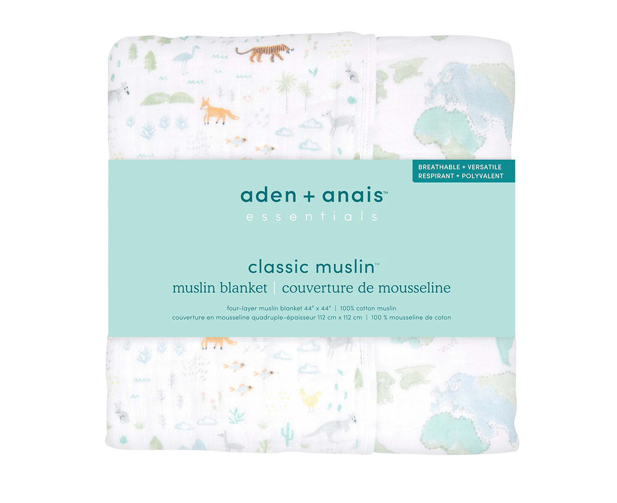 Aden Anais Classic Dream 112cm 100% Cotton Muslin Swaddle Baby/Infant Blanket