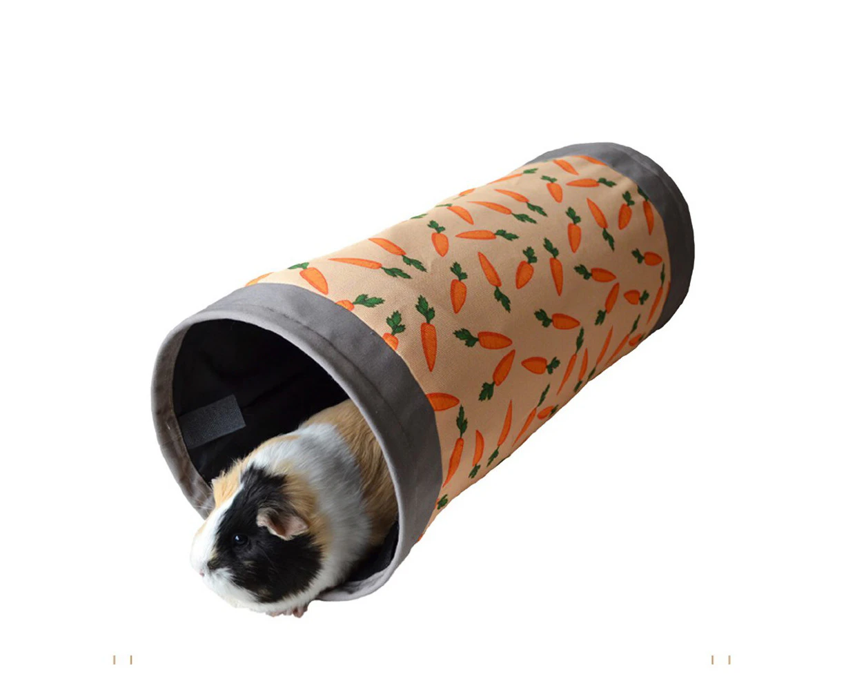 Rosewood Carrot Polyester Fabric w/Tab Ferret/Hamster Pet Tunnel Peach