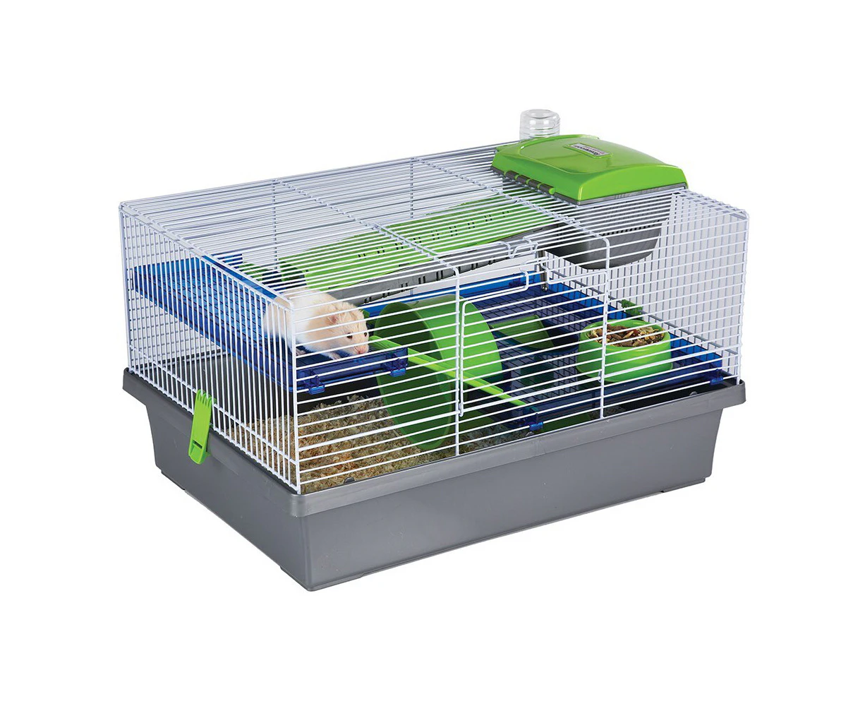 Rosewood Pico w/Ladders & Tunnels Hamster/Ferrets Home Pet Cage Green/Silver