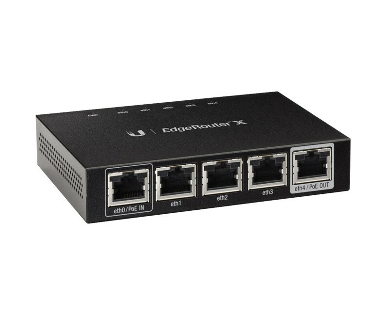 Ubiquiti ER-X-AU 5 Port Gigabit Router PoE EdgeRouterX w/ Power Supply Black