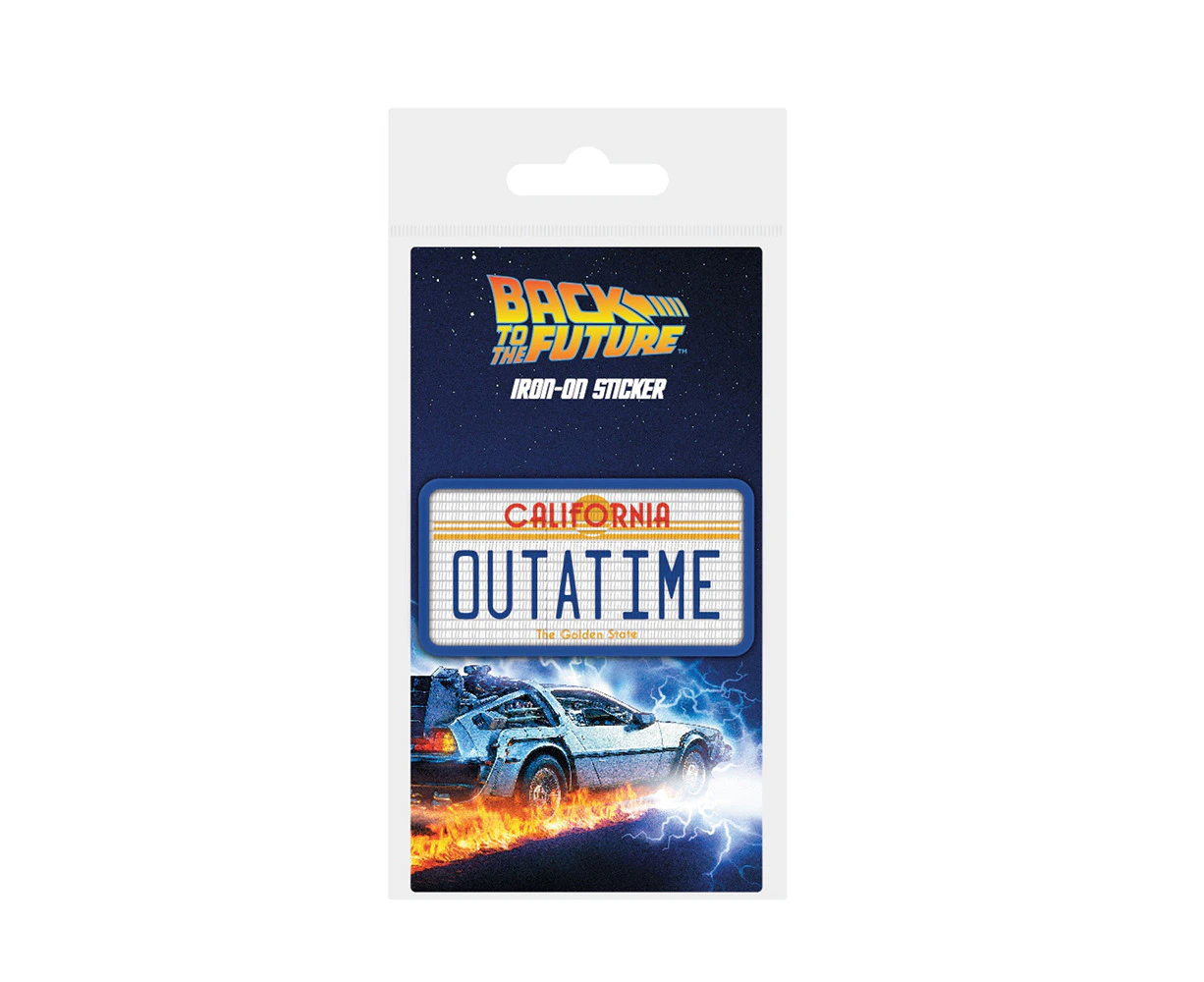 Back To The Future License Plate Fabric Iron-On Decorative Heat Transfer Patch