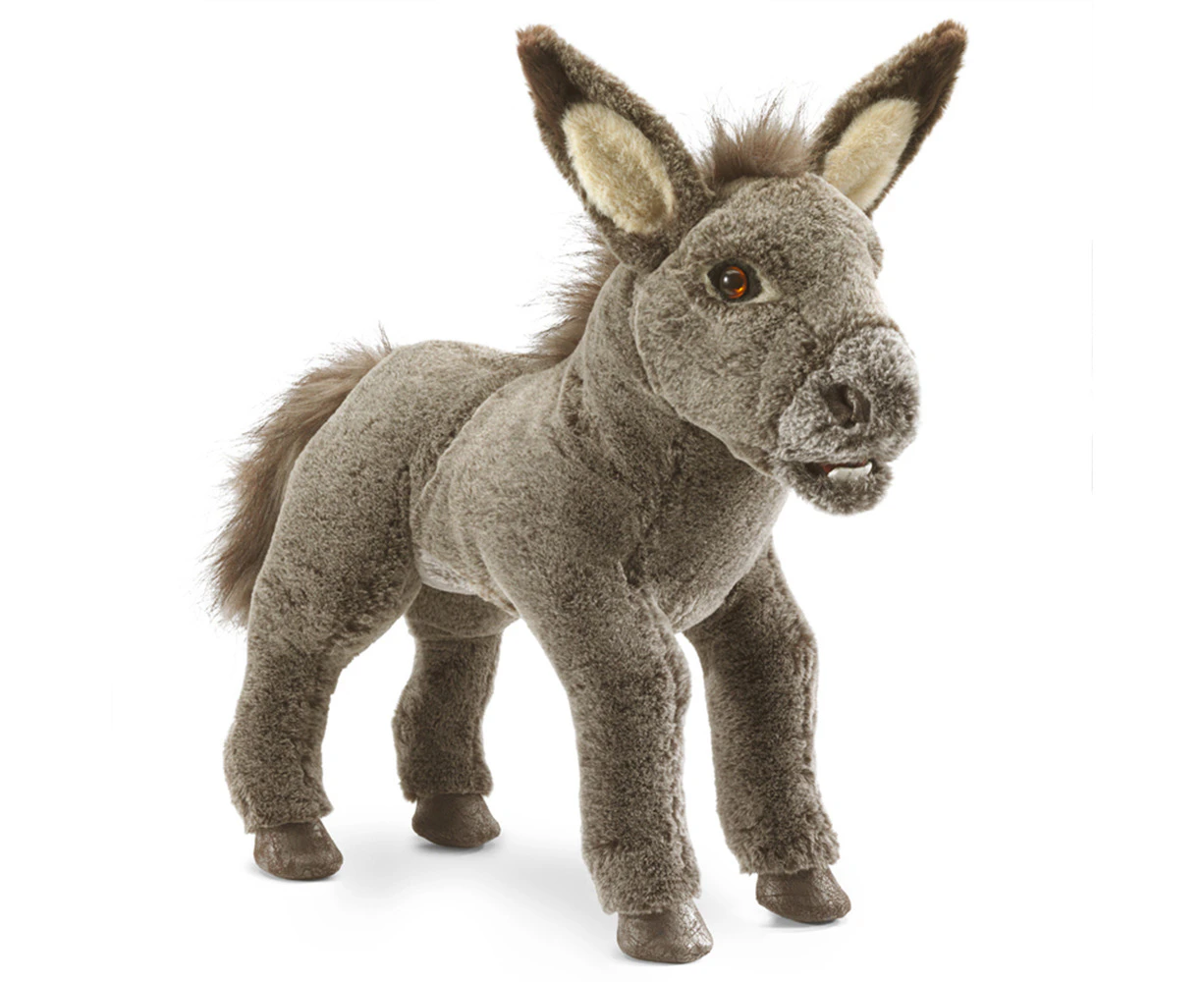 Folkmanis Baby Donkey 51cm Animal Hand Puppet Kids/Children Storytelling Toy 3y+