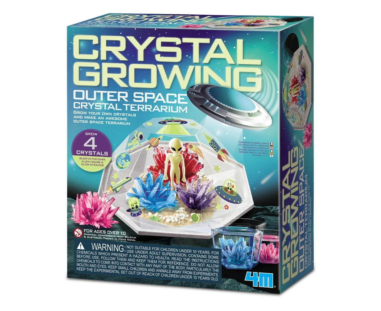 4M Crystal Growing Outer Space Crystal Terrarium Fun Educational Kids Toy 10y+