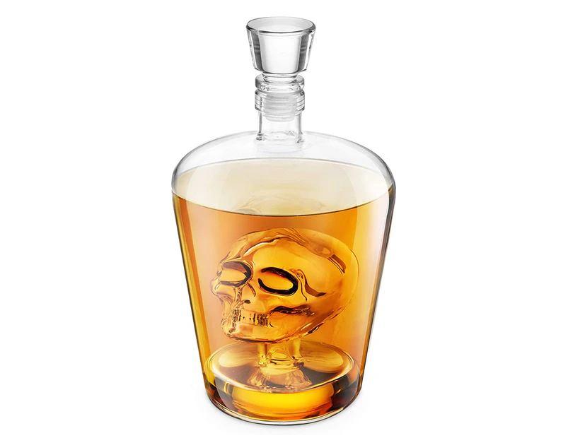 Final Touch 1L Brain Freeze Skull Decanter Liquor/Whiskey/Scotch Container Clear