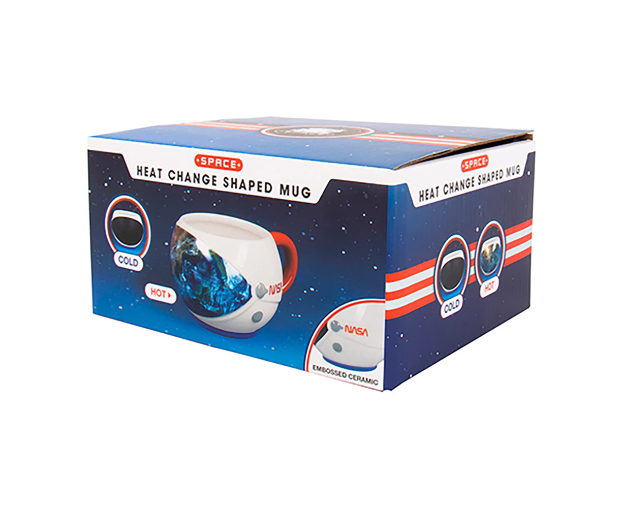 Fizz Creations 320ml Ceramic NASA Mug Heat Change Helmet Shaped Drinking Cup