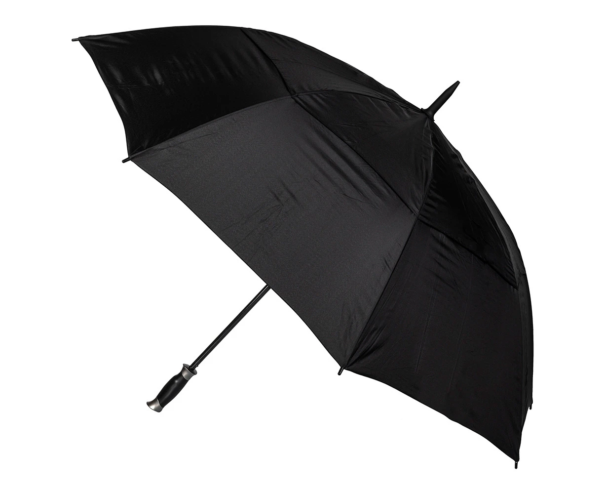 Clifton PRO Golf 132cm Auto Open/Vented Windproof Umbrella UPF50+ UV Shade Black