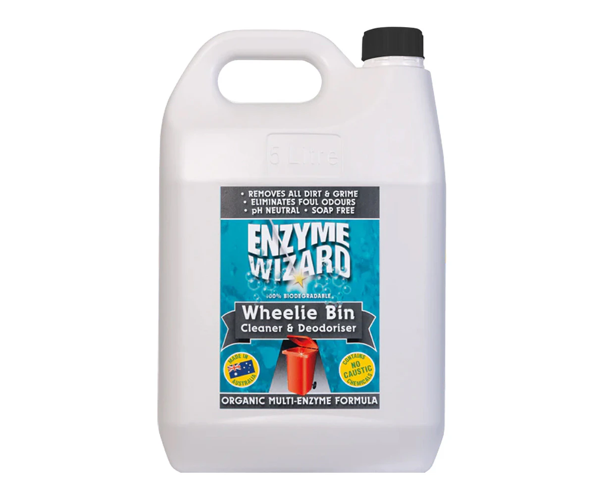 Enzyme Wizard Organic 5L Wheelie Bin Cleaner/Odour Deodoriser Dirt/Grime Remover