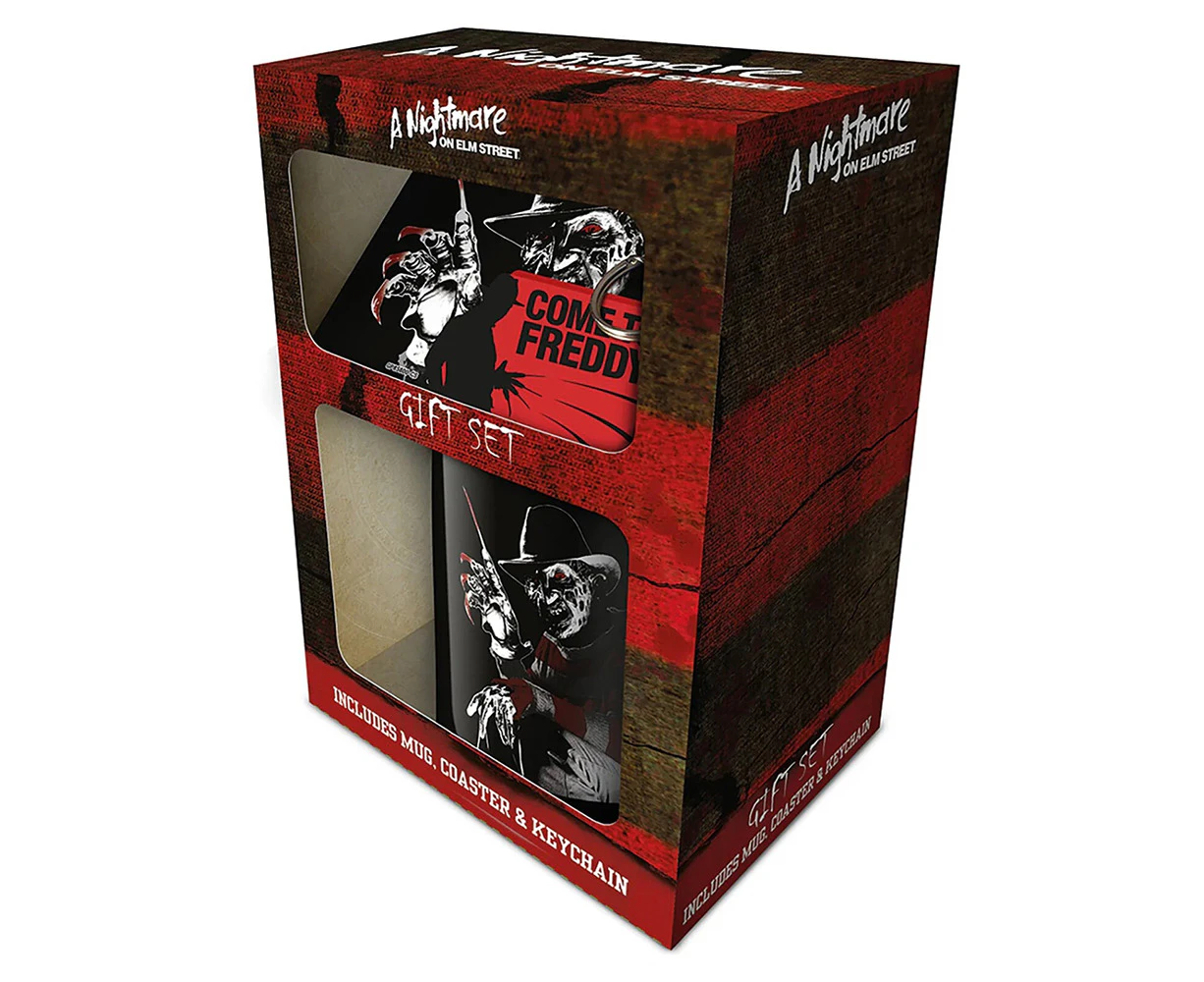 Nightmare On Elm Street Never Sleep Horror Thriller Themed Coffee Mug Gift Set