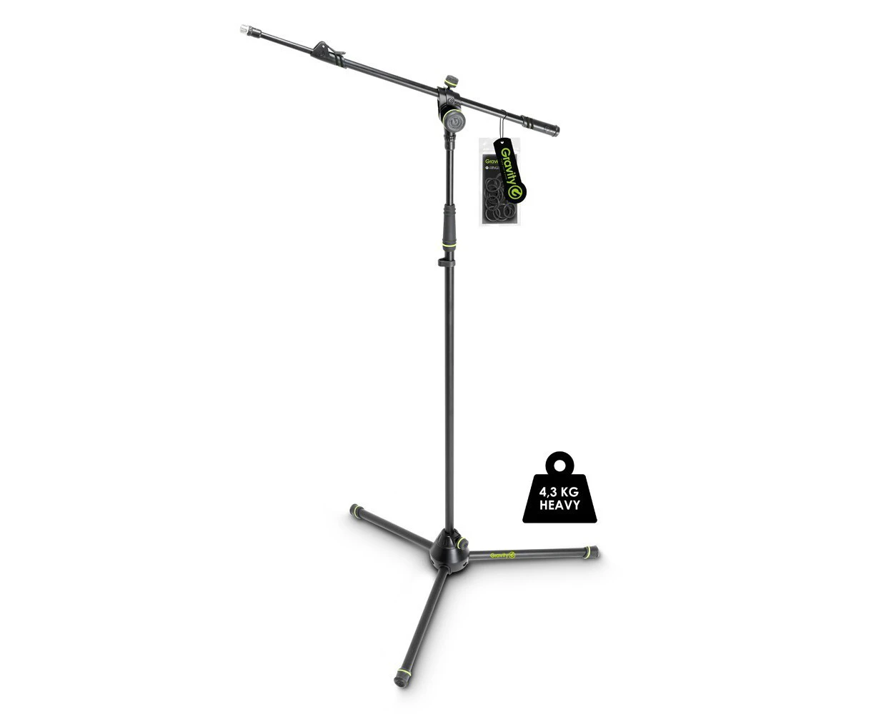 Gravity MS4322HDB Folding 169cm Stand w/ 2 Point Telescopic Boom For Microphone