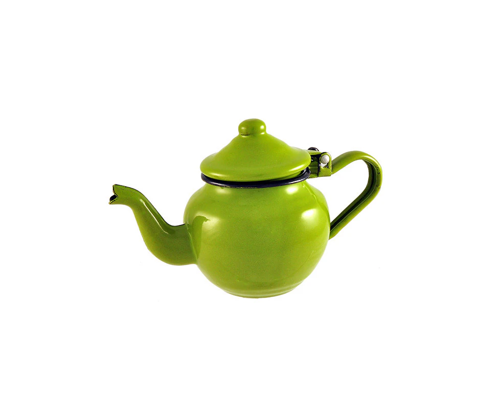 Urban Style Enamelware 425ml Teapot Drink Tea Container w/ Handle Small Green