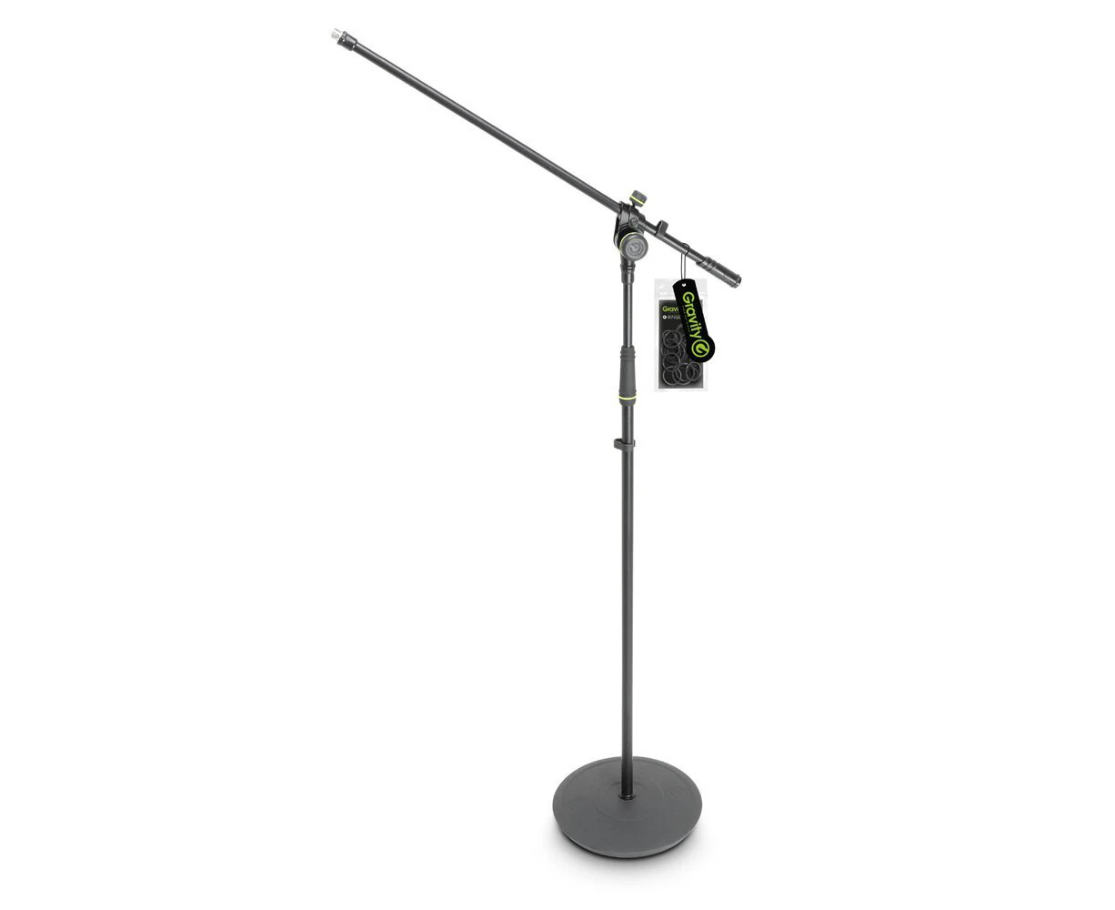 Gravity MS2321B Steel Stand/Pole w/ 2 Point Adjustment 79cm Boom For Microphone