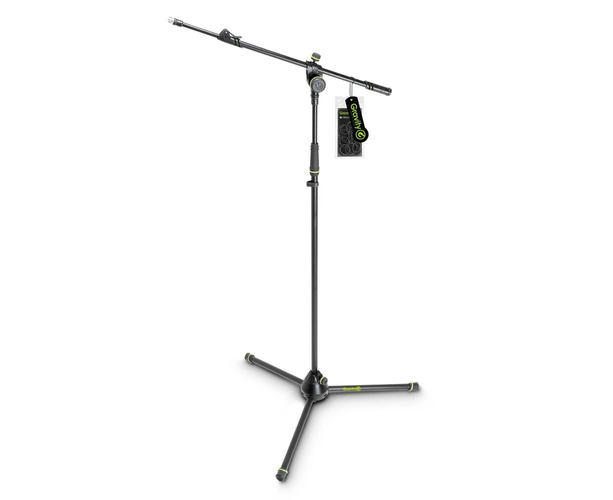 Gravity MS4322B Folding 169cm Stand w/ 2 Point Telescopic Boom For Microphone