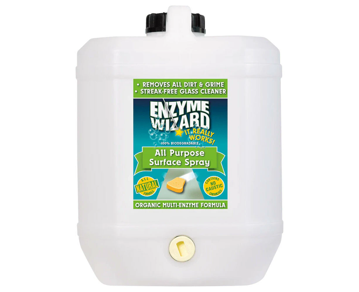 Enzyme Wizard Organic All-Purpose Surface Grime & Odour Cleaner Spray Refill 10L